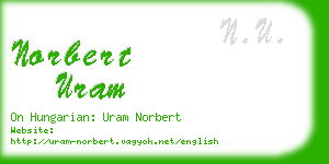 norbert uram business card